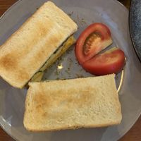 Cheesy sandwich with Apple! So good.  at This World is a Playground - 이 세계는 놀이터예요 in Seoul