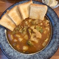 Tomato stew. Very tasty! Warms from the inside. Perfect with another small dish as the sandwich.  at This World is a Playground - 이 세계는 놀이터예요 in Seoul