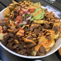 Carne Asada Fries - to die for! at Vegan Avenue in San Antonio