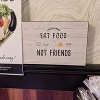 Vegan signs to confirm you're in the right place :) at Vegan Avenue in San Antonio