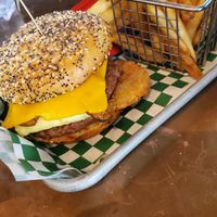 Vegan breakfast sandwich at Vegan Avenue in San Antonio