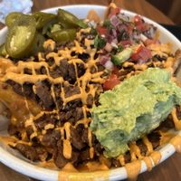 Biggest bowl of fries and goodness😄#Veganuary at Vegan Avenue in San Antonio