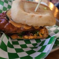 Buffalo chicken sandwich at Vegan Avenue in San Antonio