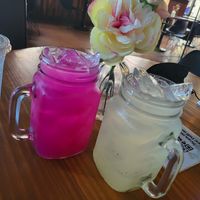 DragonFruit and Cucumber chia seed lemonade at Vegan Avenue in San Antonio