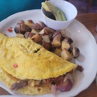 Cheezesteak Omelette at Vegan Avenue in San Antonio