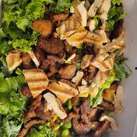 Asian Kale Salad. Fresh, tasty, big portion. at Vegan Avenue in San Antonio