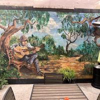 Beautiful mural (outside)  at Vegan Avenue in San Antonio