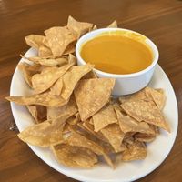 Chips and queso   at Vegan Avenue in San Antonio