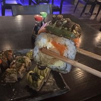 up in smoke  at Blue Sushi Sake Grill in Des Moines