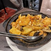 Tofu clay pot   at Full Moon Garden in Amsterdam