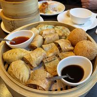 Vegan dim sum platter  at Full Moon Garden in Amsterdam