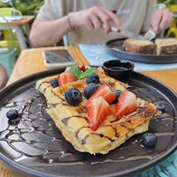 Dubbel waffles 8e, small menu at Mundo Vegan - Vegan World in Funchal