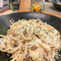Carbonara pasta with mushrooms  at Mundo Vegan - Vegan World in Funchal