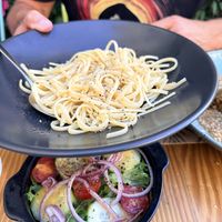 Plain pasta and mini salad   at Mundo Vegan - Vegan World in Funchal
