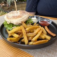 Beyond meat burger  at Mundo Vegan - Vegan World in Funchal