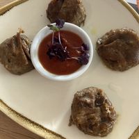 Eggplant ‘meatballs' #Veganuary at Flux in Noosaville