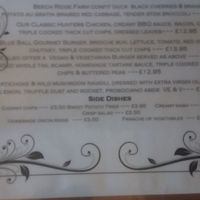 Mid-week menu at The Blue Ball in Wellington