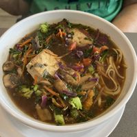 Noodle soup bowl with tofuu  at The Manatee Cafe in St Augustine