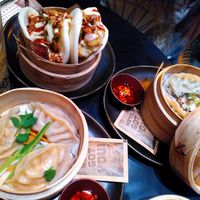 Kimchi dumplings, shiitake dumplings on the right at Miss Miu - Europaallee in Zurich