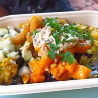 Compose your own bowl at Autrement in Tahiti