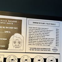 Menu  at Deig Bakery in Reykjavik