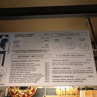 Menu at Deig Bakery in Reykjavik