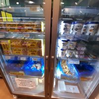 Freezed heura products and icecream at Sanum in Girona