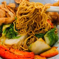 Wan ton noodles at e Veg 益素食 - NorthPoint           in North Singapore