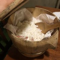 Big pot of rice instead of four small servings at Leaf Vegetarian in Kuantan