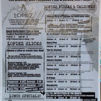 Menu at Lopiez in Davenport