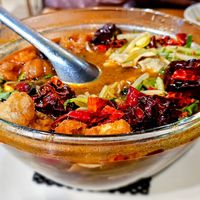 Sichuan faux beef in chilli at XiángHé 祥和 - Serenity in Taipei