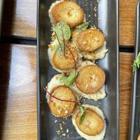 Mushroom scallops (delicious)  at The Woods in Brisbane