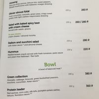 Menu at Krapiva in Perm