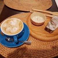 Lemon poppyseed cake & cappu at The Cookiss in Da Nang