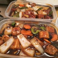 Black bean tofu and black bean chicken at Tim Tim in Shrewsbury