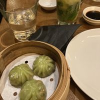Spicy vegetable dumplings   at Ping Pong Dim Sum in London