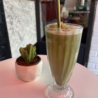 Matcha frappe at Vegamo Deli in Mexico City