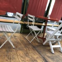 Chilled outside space  at Vegamo Deli in Mexico City