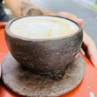 Latte  at Vegamo Deli in Mexico City