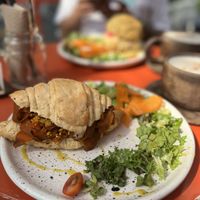 The breakfast croissant 😋   at Vegamo Deli in Mexico City