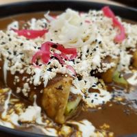 Mole enchiladas at Vegamo Deli in Mexico City