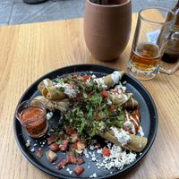 Flautas  at Vegamo Deli in Mexico City