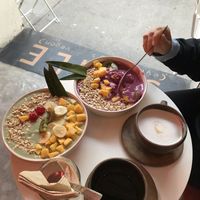 Big breakfast bowls of joy! at Vegamo Deli in Mexico City