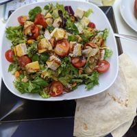 Ensalada classica with tofu as an add on at Bella Kurva in Granada