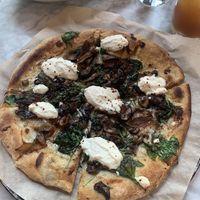 Mushroom Spinach Pizza with Almond Ricotta  at True Food Kitchen in Nashville