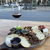 Delicious cheese and meat board  at Rebel Cheese in Austin
