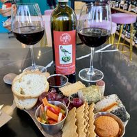 cheese and wine  at Rebel Cheese in Austin