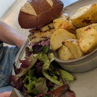 the burger, loaded with flavour at Vegivores in Reading