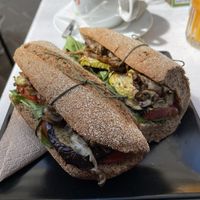 Grilled vegetable baguette  at Sim's in Corfu