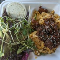 Chicken and Burnie Mac - lunch special at HempLade Vegan Cafe in Tallahassee